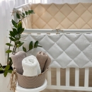 Protectie laterata patut bebe din 4 piese bej (3)
